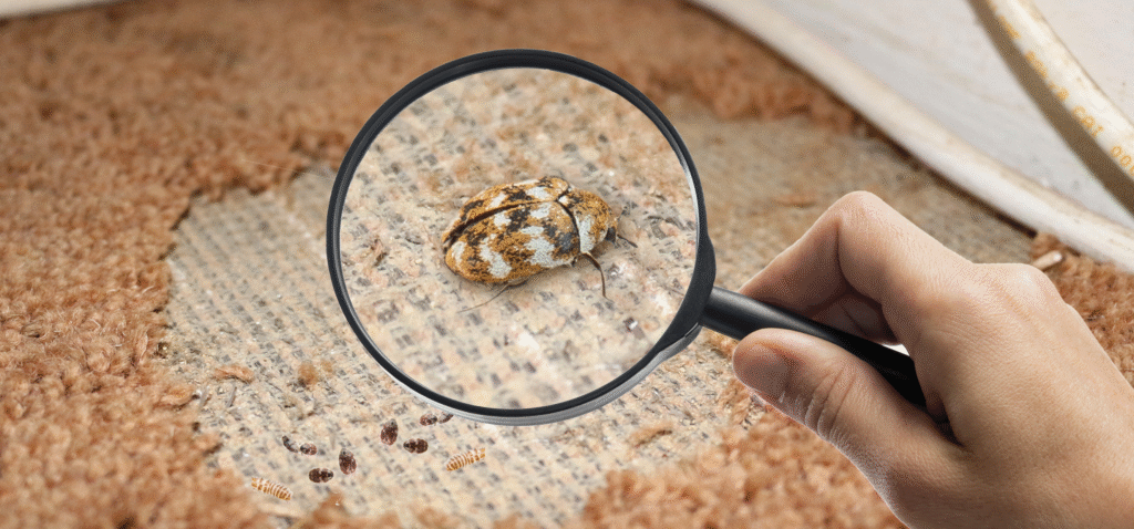 carpet beetle damages
