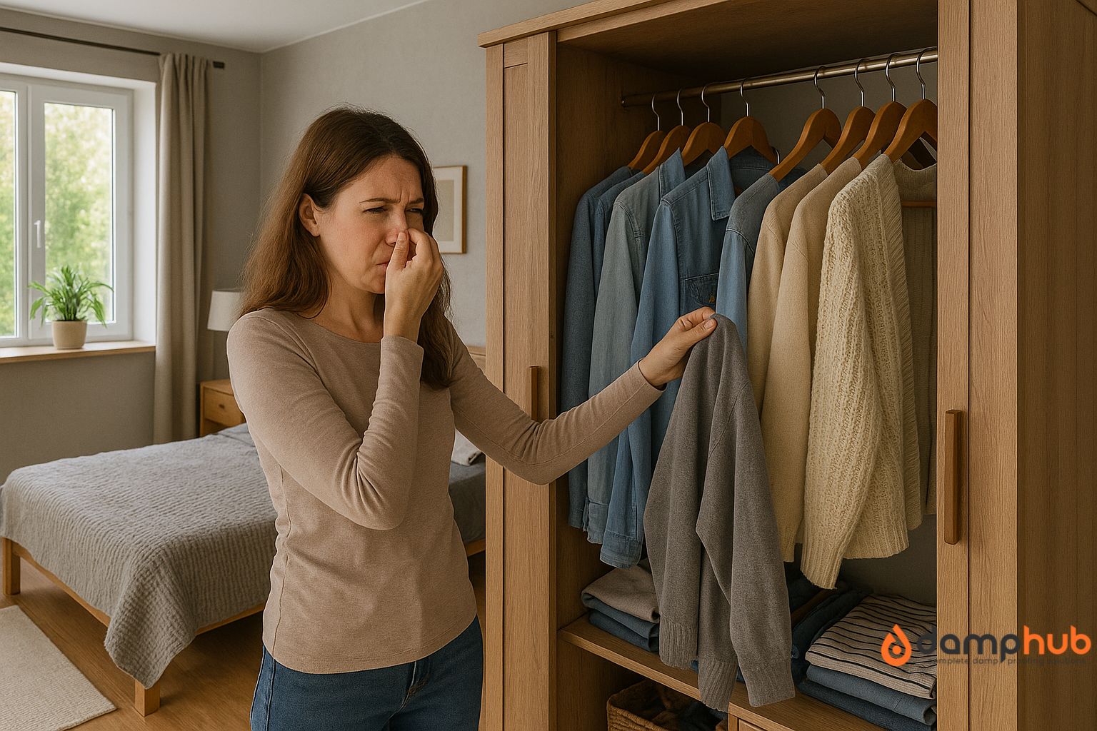 damp smelling clothes