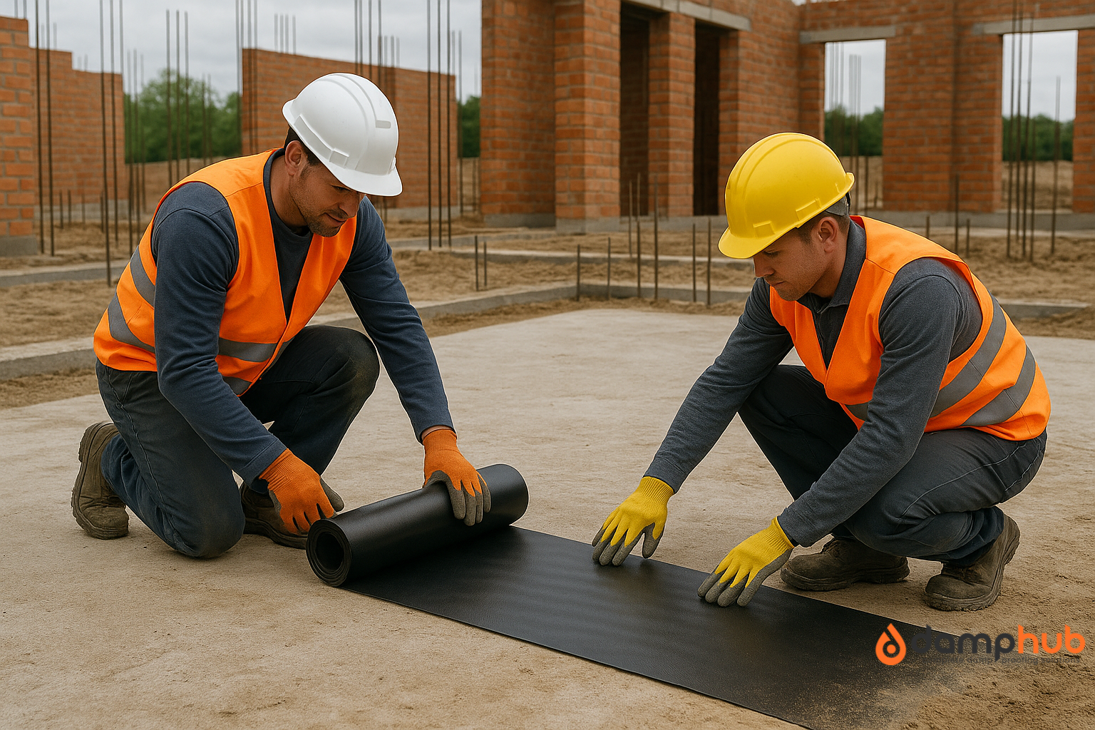 Damp proof membrane installation