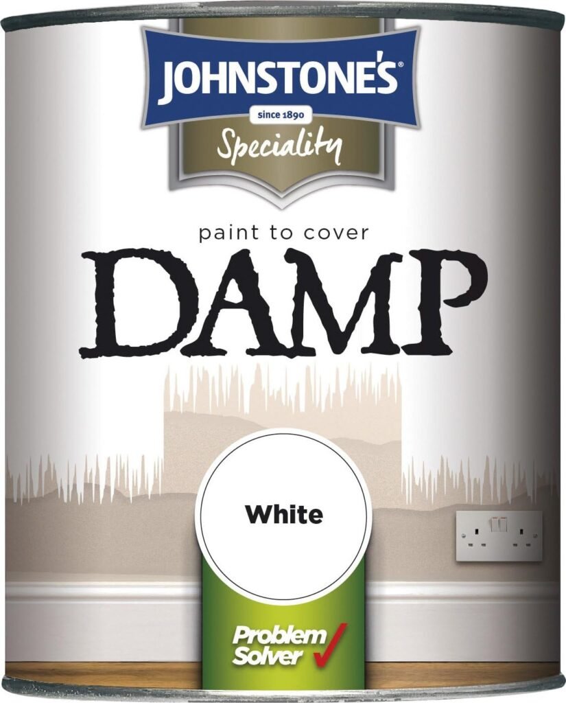 Johnstone’s Paint to Cover Damp White – 750ml